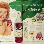 Roma Wine ad featuring Lucille Ball